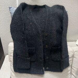 Oversized wool/alpaca cardigan sweater